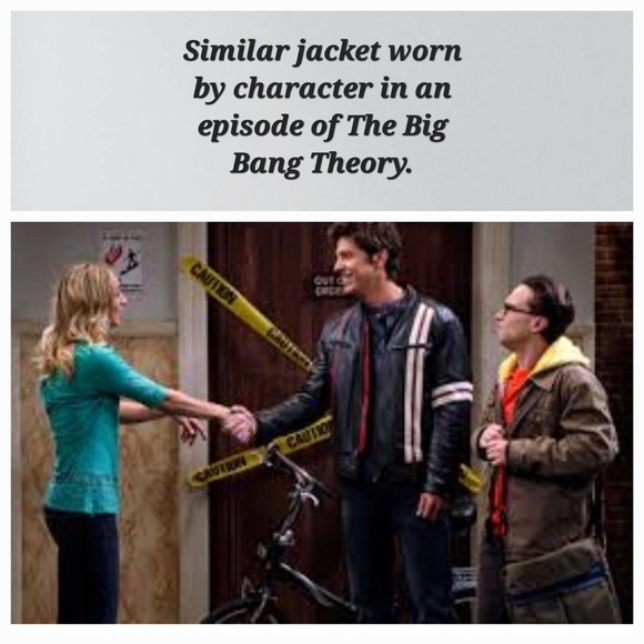 Vintage WILSON LEATHER M.JULIAN Moto Jacket Asymmetric Sleeve Stripes Mens XL - Picture 16 of 16